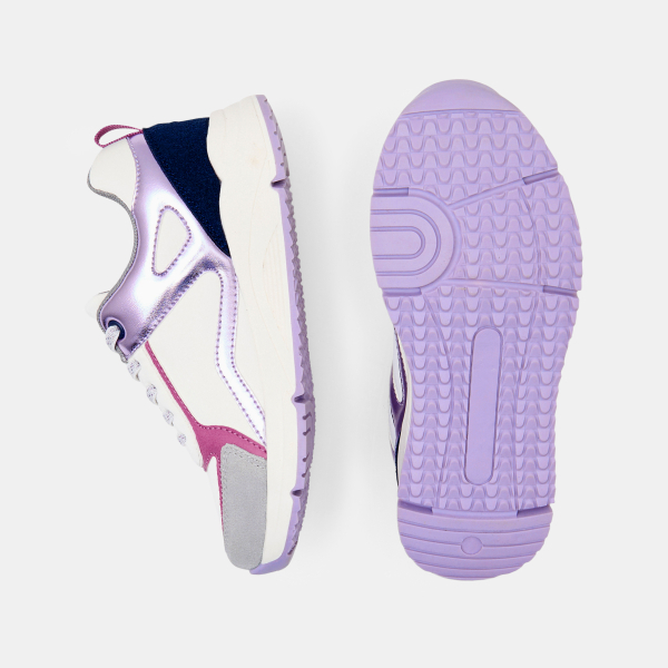 حذاء رياضي للجري برباط لامع للفتيات